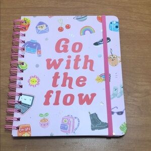 Pink Spiral Planner "Go with the flow"